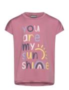 Long T-Shirt W. Print -S/S Pink Color Kids