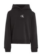 Ck Logo Boxy Hoodie Black Calvin Klein