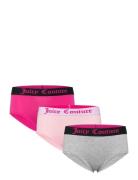 Juicy Couture Hipsters 3Pk Hanging Pink Juicy Couture