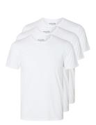Slhroland Ss O-Neck Tee 3-Pack Noos White Selected Homme