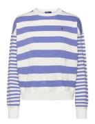 Striped Organic Cotton Terry Sweatshirt White Polo Ralph Lauren