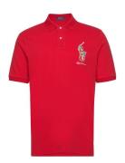 Classic Fit Big Pony Mesh Polo Shirt Red Polo Ralph Lauren