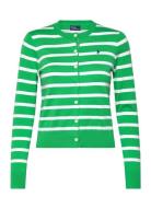 Striped Cotton-Blend Cardigan Green Polo Ralph Lauren