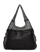 Mesh Pattern Shopper Bag Black Mango