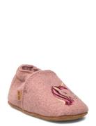 Unicorn Wool Slippers Pink Melton