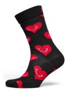 Smiling Heart Sock Black Happy Socks