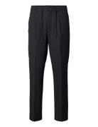 Slh190-Reg Tapered Leroy Pleat Pant Noos Black Selected Homme