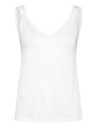 Linen Top With Knotted Straps White Mango