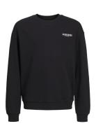 Jjstyd Loose Graphic Sweat C.neck Ln Jnr Black Jack & J S