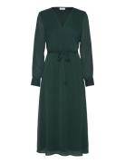 Vifalia V-Neck L/S Midi Dress - Noos Green Vila