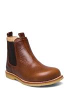 Booties - Flat - With Elastic Brown ANGULUS