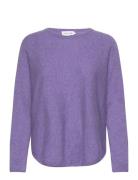 Curved Sweater Purple Davida Cashmere