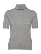 Turtleneck T-Shirt Grey Davida Cashmere