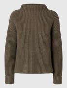 Slfselma Ls Knit T-Neck Brown Selected Femme