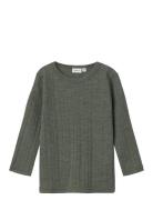 Nmmwang Wool Needle Ls Top Solid Noos Green Name It