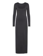 Olmea L/S Deep Back Dress Jrs Black Only Maternity