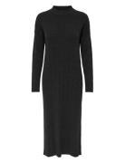 Onltess Ls Highneck Midi Dress Knt Black ONLY