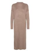 Onltess Ls Highneck Midi Dress Knt Beige ONLY