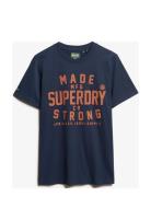 Machined Goods Workwear Tee Navy Superdry