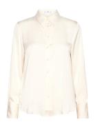 Satin Finish Flowy Shirt Cream Mango