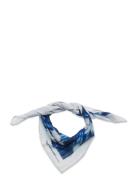 Soft Cotton Self Scarf Tie Dye Blue Mads Nørgaard