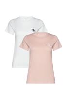 2-Pack Monologo Slim Tee Pink Calvin Klein Jeans