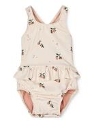 Amina Baby Printed Swimsuit Cream Liewood