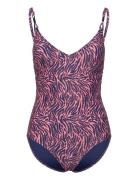 Tidra Bikini Wirefree Plunge T-Shirt Swimsuit Pink Femilet