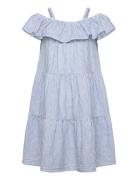 Dress Linen Off Shoulder Blue Lindex