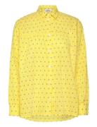 Crinckle Pop Vinny Shirt Aop Yellow Mads Nørgaard