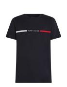 Hilfiger Chest Insert Tee Navy Tommy Hilfiger