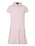 Stretch Mesh Polo Dress Pink Ralph Lauren Kids