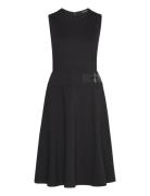 Buckle-Trim Ponte Sleeveless Dress Black Lauren Ralph Lauren