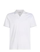 Smooth Cotton Open Placket Polo White Calvin Klein