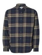 Slhslimowen-Brushed Shirt Ls Noos Navy Selected Homme