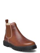 Booties - Flat - With Elastic Brown ANGULUS