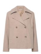 Slfalma Short Wool Jacket Noos Beige Selected Femme