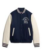 Varsity Chain Stitch Bomber Blue Superdry