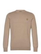 Cotton Merino Crew Neck Jumper Beige Lyle & Scott