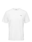 Slhaspen Logo Ss O-Neck Tee Noos White Selected Homme