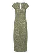 Textured Printed Dress Green Mango