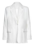 Vera Fitted Linen Blazer White Malina