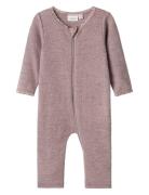 Nbfwang Wool Needle Nightsuit Solid Noos Purple Name It