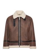 Faux Shearling Jacket Brown Lindbergh