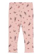 Leggings Aop Rib Pink Minymo