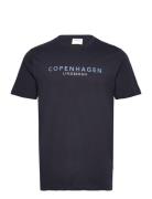 Copenhagen Print Tee S/S Navy Lindbergh