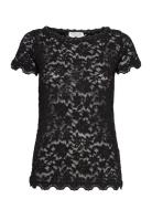 Full Lace T-Shirt Black Rosemunde