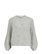 Objophelia L/S Knit Cardigan Rep Grey Object