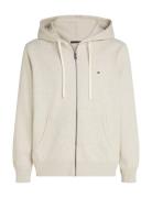 Essential Fleece Zip Through Cream Tommy Hilfiger