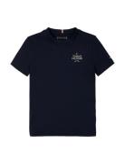 Th Logo Puff Print Reg Tee Ss Navy Tommy Hilfiger